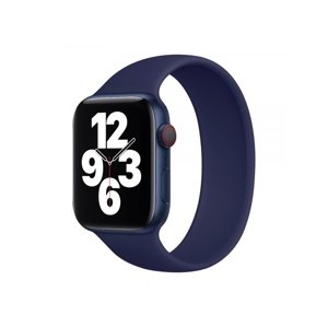 Řemínek COTEetCI Liquid Silicone Band 170mm pro Apple Watch 42/44 mm, půlnoční modrá