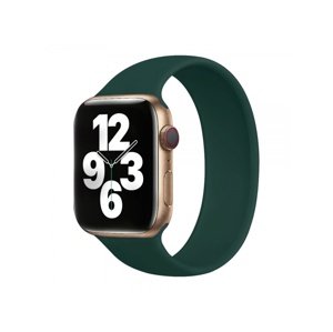 Řemínek COTEetCI Liquid Silicone Band 170mm pro Apple Watch 42/44 mm, piniově zelená