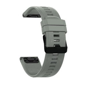 Sportovní silikonový řemínek RhinoTech pro Garmin QuickFit 26 mm, šedá