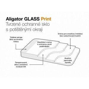 Ochranné tvrzené sklo GLASS PRINT pro Honor Magic 4 Lite, černá