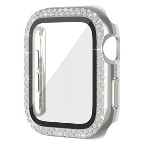 Pouzdro Worryfree Bling Bumper Case pro Apple Watch 41mm, stříbrná