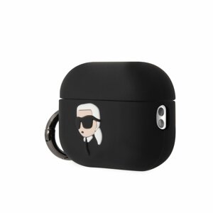 Silikové pouzdro Karl Lagerfeld 3D Logo NFT Karl pro Airpods Pro2, black