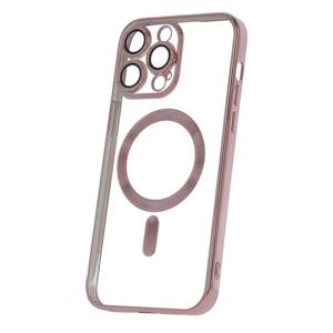 Silikonové TPU pouzdro Mag Color Chrome pro Apple iPhone 15 Pro Max, růžovo zlatá