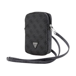Taška Guess PU 4G Triangle Logo Wallet Phone Bag Zipper, černá