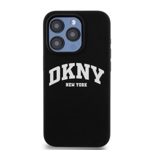 Zadní kryt DKNY Liquid Silicone Arch Logo MagSafe pro Apple iPhone 15 Pro, black