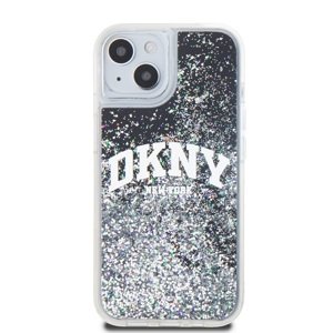 Zadní kryt DKNY Liquid Glitter Arch Logo pro Apple iPhone 14, černá
