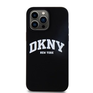 Zadní kryt DKNY Liquid Silicone Arch Logo MagSafe pro Apple iPhone 14 Pro Max, černá