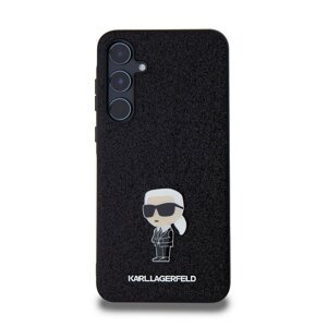 Zadní kryt Karl Lagerfeld Fixed Glitter Metal Ikonik pro Samsung Galaxy A55 5G, černá