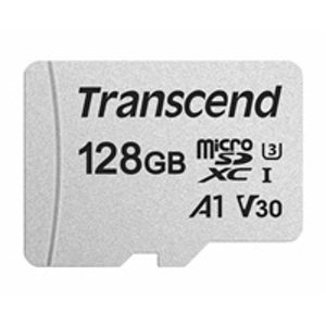 Paměťová karta TRANSCEND microSDXC 300S 128GB UHS-I U3 V30, class 10 bez adaptéru