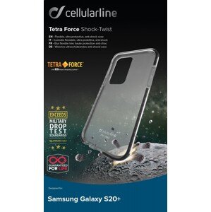 Pouzdro Cellularline Tetra Force Shock-Twist pro Samsung Galaxy S20+, transparentní