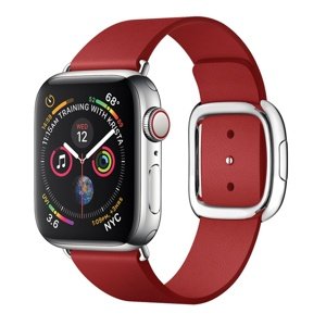 Kožený řemínek COTEetCI Nobleman Leather Magnetic Closure Band pro Apple Watch 38/40mm, červená