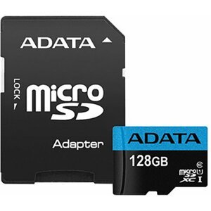 Paměťová karta ADATA 128GB microSDXC, class 10, UHS-1, s adaptérem
