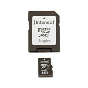 Paměťová karta Intenso 64GB micro SDHC Premium, class 10, UHS-I + adaptér