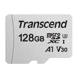 Transcend 128GB microSDXC 300S UHS-I U3 V30 A1 (Class 10) paměťová karta (bez adaptéru), 95MB/s R, 45MB/s W