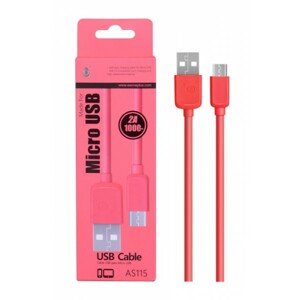 Datový a nabíjecí kabel PLUS AS115, Micro USB, Red