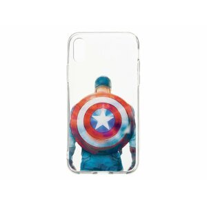 Zadní kryt Marvel Captain America 002 pro Samsung Galaxy J6+, transparent