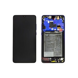 LCD + dotyk + rámeček + baterie pro Huawei Mate 20, twilight (Service Pack)