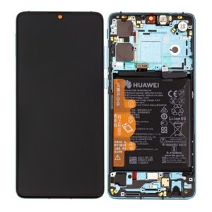 LCD + dotyk + rámeček + baterie pro Huawei P30, aurora blue (Service Pack)