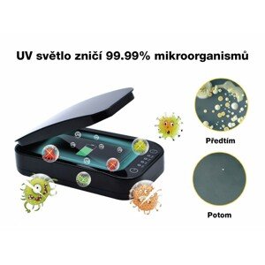 FIXED UV sterilizér pro mobilní telefony s nabíjením, bílý