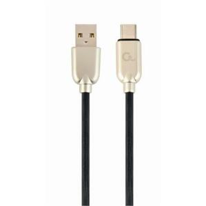 Datový kabel CABLEXPERT USB 2.0 Type-C kabel, 2m, pogumovaný, černá