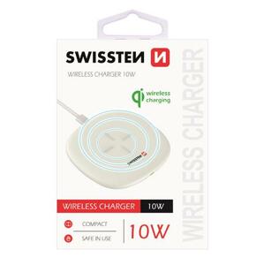 Bezdrátová nabíječka Swissten Wireless 10W, bílá