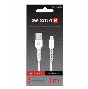 Datový kabel Swissten USB / Lightning 1m, bílá