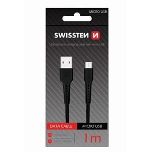 Datový kabel Swissten USB/Micro USB, 1m, černá