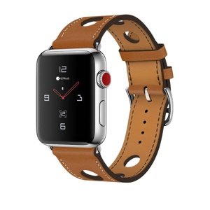 Kožený řemínek COTEetCI Fashion Leather Band pro Apple Watch 42/44mm, hnědá