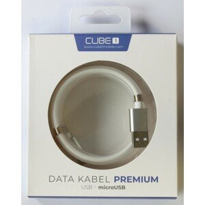 CUBE1 premium datový kabel USB>microUSB 1m white