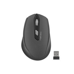 Tichá ergonomická myš Natec Siskin 2400 DPI, bezdrátová, černá