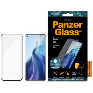 Ochranné sklo PanzerGlass Curved Super+ Xiaomi Mi11/Mi 11 Ultra Case Friendly Antibacterial black (8035)