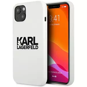 Kryt Karl Lagerfeld KLHCP13SSLKLWH iPhone 13 mini 5,4" Silicone Stack Logo white (KLHCP13SSLKLWH)