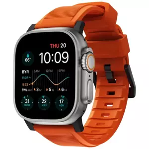 Řemínek Nomad Rugged Strap, orange/black - Apple Watch Ultra (49mm) 8/7 (45mm)/6/SE/5/4 (44mm)/3/2/1 (42mm) (NM01217985)