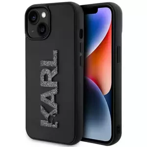 Kryt Karl Lagerfeld KLHCP15S3DMBKCK iPhone 15 6.1" black hardcase 3D Rubber Glitter Logo (KLHCP15S3DMBKCK)