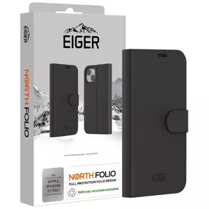 Kryt Eiger North Folio Case for Apple iPhone 15 Pro in Black