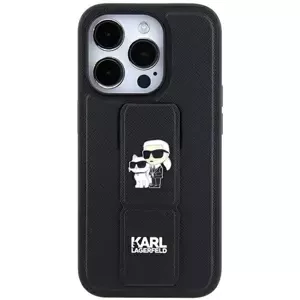 Kryt Karl Lagerfeld KLHCN61GSAKCPK iPhone 11 / Xr 6.1" black hardcase Gripstand Saffiano Karl&Choupette Pins (KLHCN61GSAKCPK)