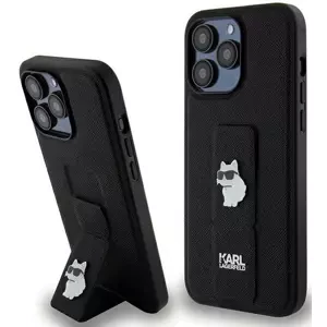 Kryt Karl Lagerfeld KLHCP13LGSACHPK iPhone 13 Pro / 13 6.1" black hardcase Gripstand Saffiano Choupette Pins (KLHCP13LGSACHPK)