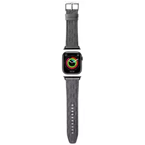 Řemínek Karl Lagerfeld Strap KLAWMSAKLHPG Apple Watch 38/40/41mm silver strap Saffiano Monogram (KLAWMSAKLHPK)