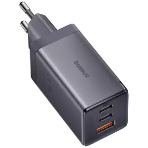 Nabíječka Baseus Wall charger GaN5 2x USB-C + USB, 65W + cable 1m (grey)