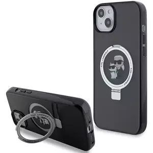 Kryt Karl Lagerfeld KLHMP14SHMRSKCK iPhone 14 / 15 / 13 6.1" black hardcase Ring Stand Karl&Choupettte MagSafe (KLHMP14SHMRSKCK)