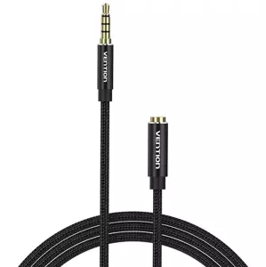 Kabel Vention TRRS 3.5mm Male to 3.5mm Female Audio Extender 1m BHCBF Black