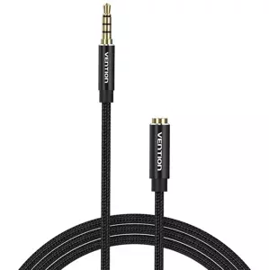 Kabel Vention TRRS 3.5mm Male to 3.5mm Female Audio Extender 2m BHCBH Black