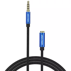 Kabel Vention TRRS 3.5mm Male to 3.5mm Female Audio Extender 1m BHCLF Blue