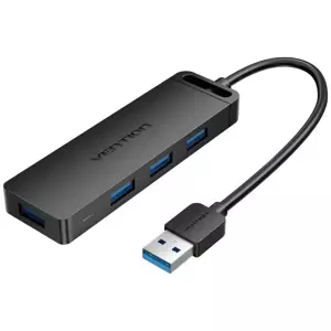 USB Hub Vention USB 3.0 4-Port Hub with Power Adapter CHLBF 1m, Black