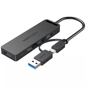 USB Hub Vention USB 3.0 4-Port Hub with USB-C and USB 3.0 2-in-1 Interface and Power Adapter CHTBB 0.15m
