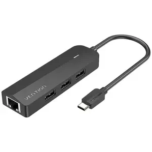 USB Hub Vention USB-C to 3x USB 2.0, RJ45, Micro-B Hub TGOBB 0.15m, Black