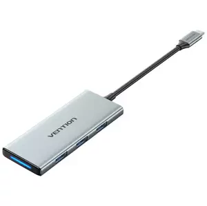 USB Hub Vention USB-C to HDMI, 3x USB 3.0, SD, TF, PD Hub TOPHB 0.15m Gray