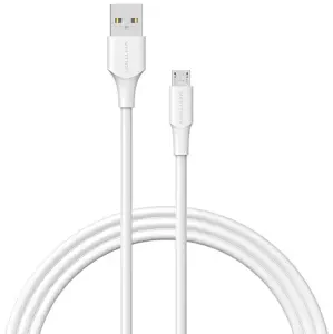 Kabel Vention Cable USB 2.0 Male to Micro-B Male 2A 2m CTIWH (white)