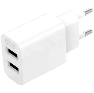 Nabíječka XO Wall charger L109  2x USB-A, cable USB Type-C,  2.4A (white)