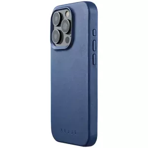 Kryt Mujjo Full Leather Case for iPhone 15 Pro Max - Monaco Blue